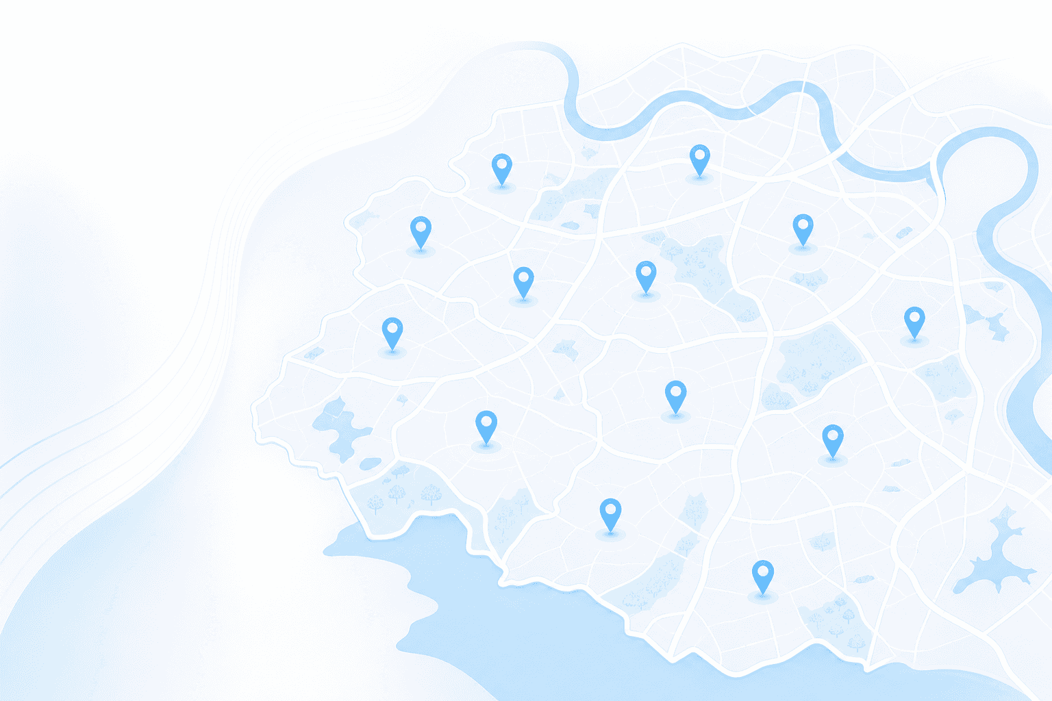 Map of collection areas including Surbiton, Kingston, Teddington and Twickenham